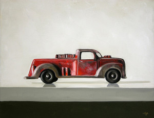 Vintage Toy Fire Truck Painting by Christopher Stott