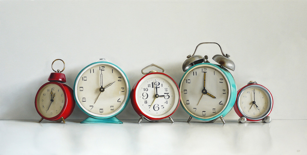 Five Vintage Alarm Clocks by Christopher Stott