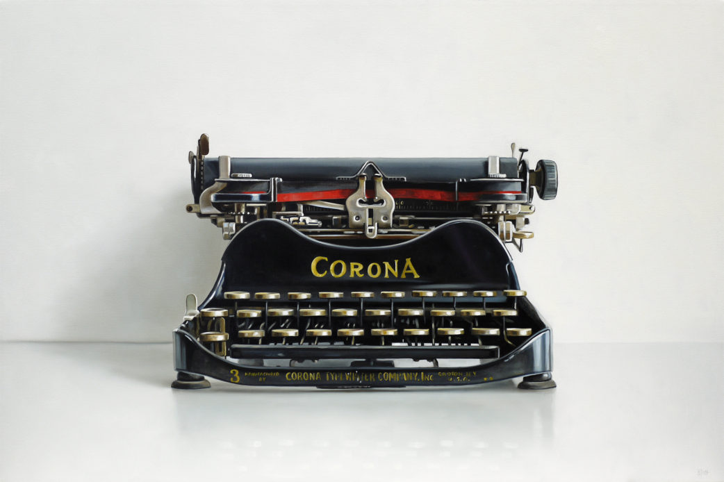 Corona No.3 Typewriter Oil Painting by Christopher Stott