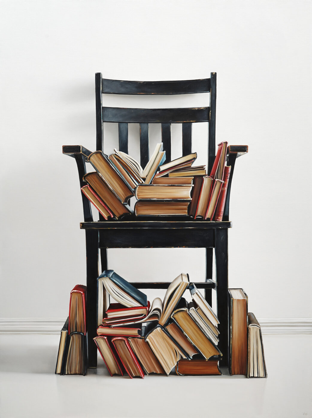 Lindstrom Chair with Books painting by Christopher Stott